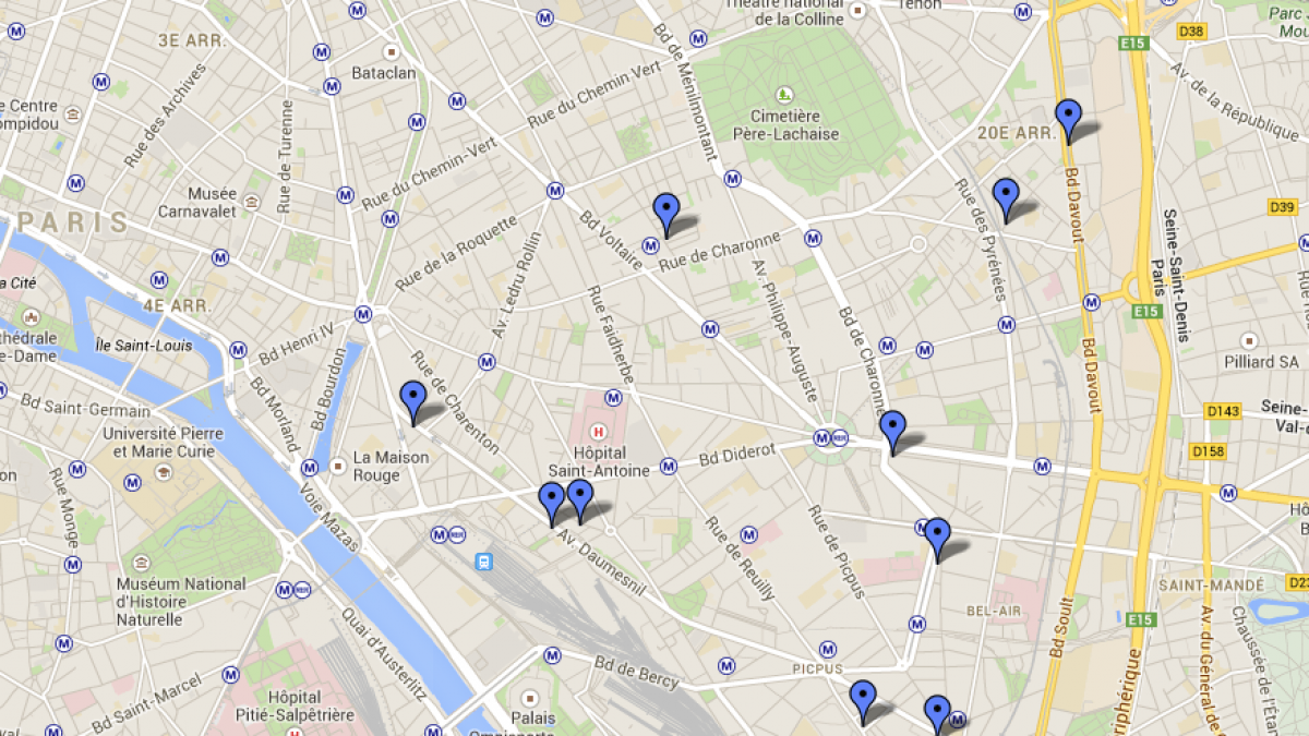 13 laveries du quartier dans PARIS est